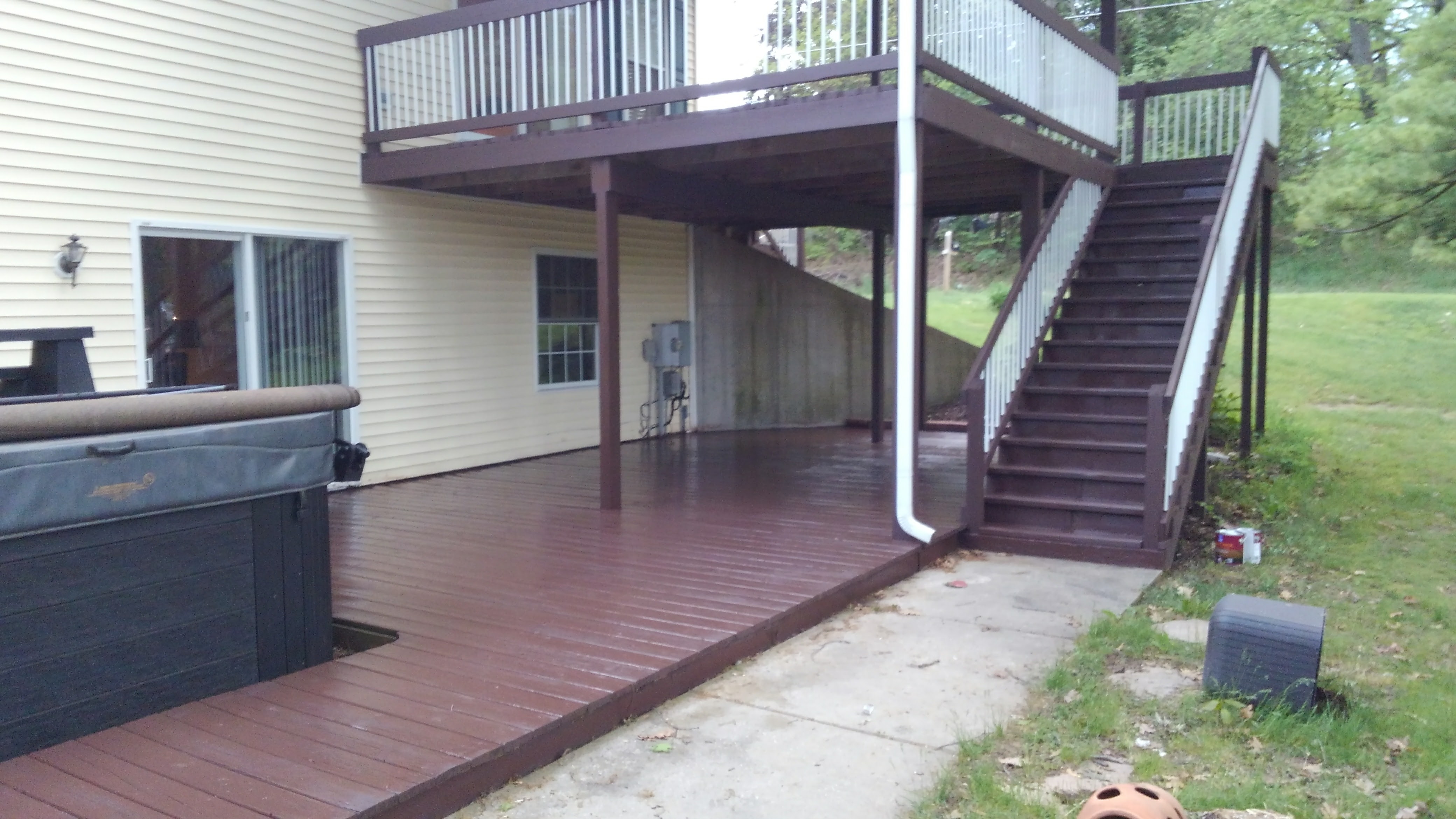 Deck staining
